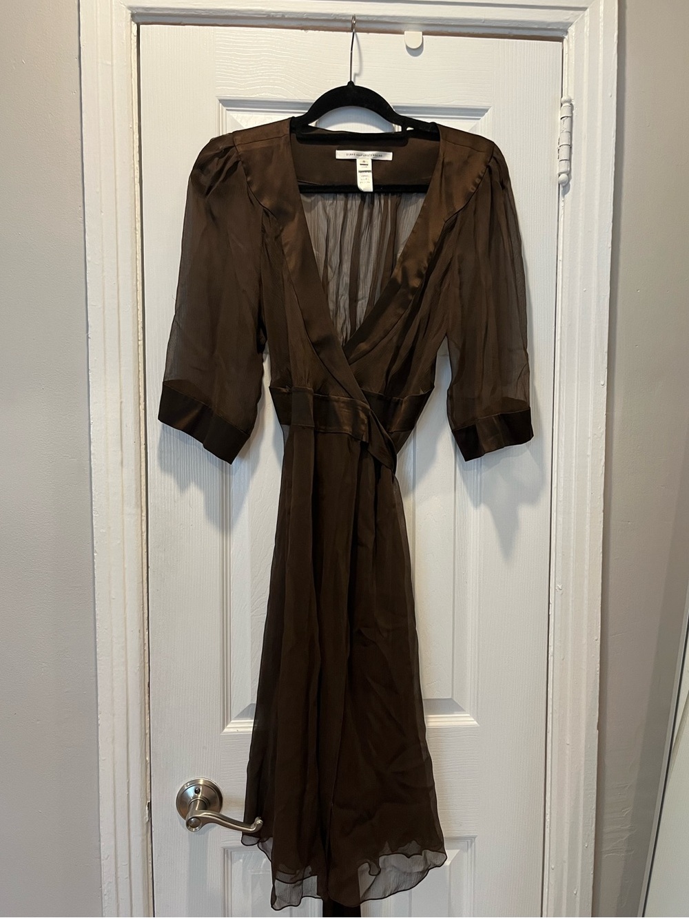 Sheer Silk Wrap Dress - Picture 4 of 4